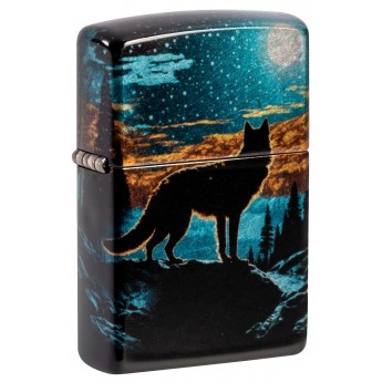 Зажигалка ZIPPO MOONLIGHT WOLF DESIGN 46252